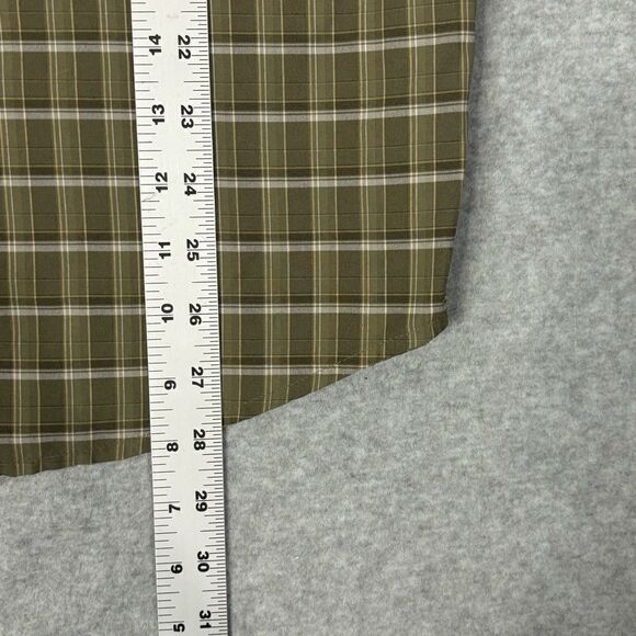 5.11 Tactical Mens Plaid Button Down Shirt Size Large Green White Short Sleeve - Picture 6 of 7